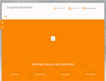 Tablet Screenshot of copythek.de